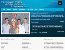 Tablet Screenshot of north-olmsted-chiropractor.com